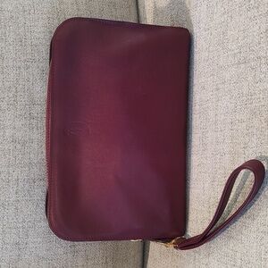 Authentic Cartier Must de Cartier Leather Clutch Wristlet Bordeaux Red